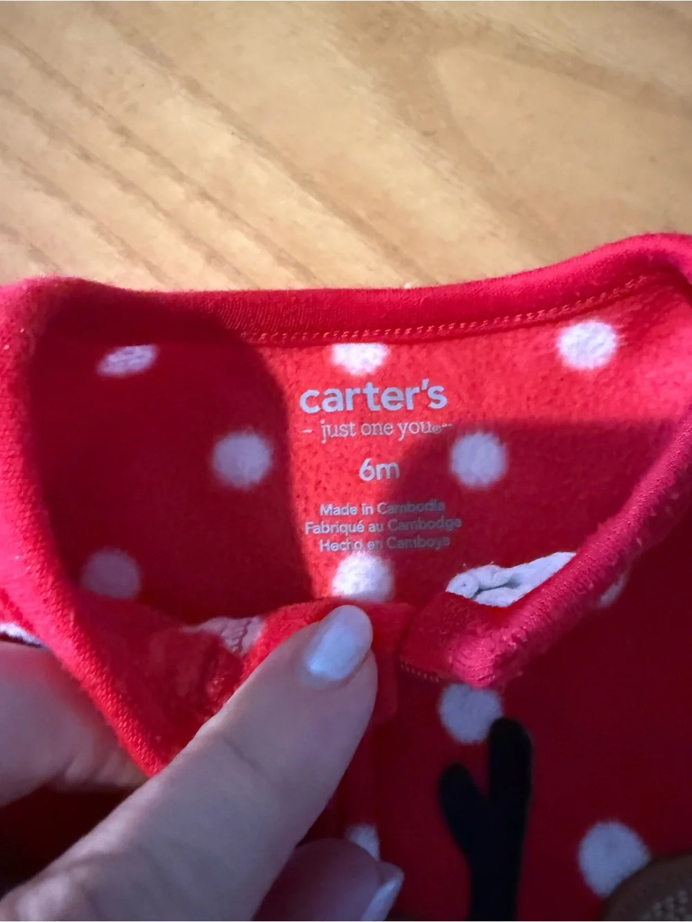 Carter's Kids Holiday Pajama One-Piece Trio in Red, White & Black Plaid